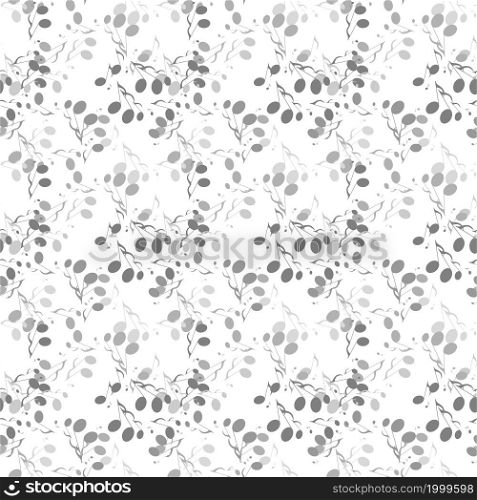 Gray musical notes are randomly scattered over a transparent background.Abstract Music Seamless Pattern Background. Musical background for your design. Vector Illustration. EPS10