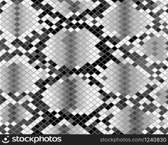 Gray pattern of snake skin, seamless illustration