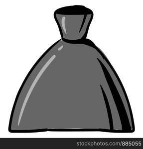 Gray perfume bottle, illustration, vector on white background.