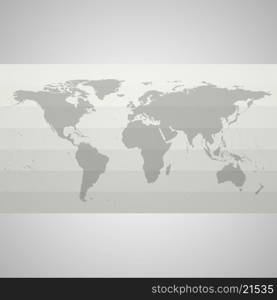 Gray Political World Map, dark design vector illustration
