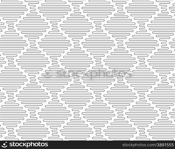 Gray seamless geometrical pattern. Simple monochrome texture. Abstract background.Slim gray connecting vertical diamond waves.