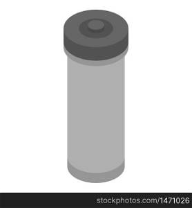 Gray sports bottle icon. Isometric of gray sports bottle vector icon for web design isolated on white background. Gray sports bottle icon, isometric style