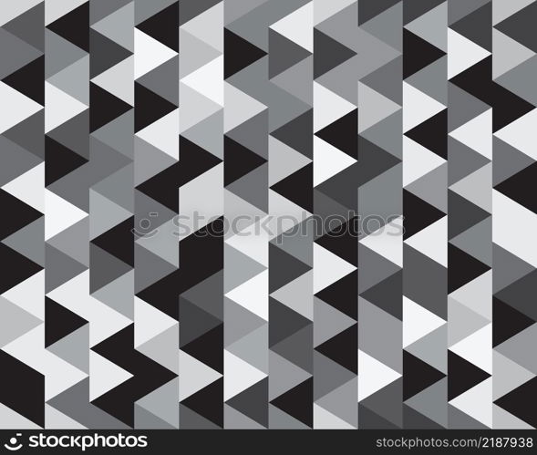 Gray triangulars geometric template, abstract seamless pattern