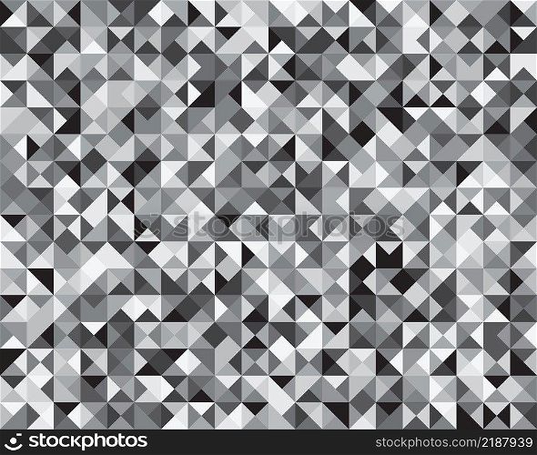 Gray triangulars geometric template, abstract seamless pattern