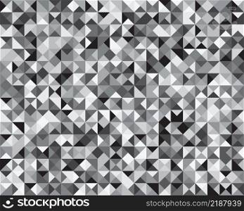 Gray triangulars geometric template, abstract seamless pattern