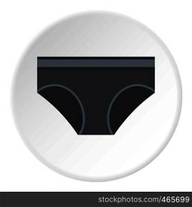 Gray underwear panties icon in flat circle isolated on white background vector illustration for web. Gray underwear panties icon circle