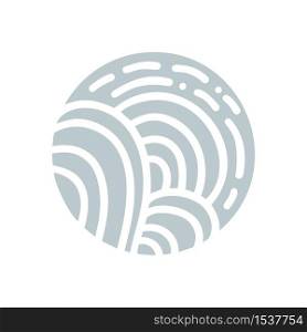 Gray Vector Organic logo. Round Nature Farmer products emblem. Abstract road and sun or trees in a circle.. Gray Vector Organic logo. Round Nature Farmer products emblem. Abstract road and sun or trees in a circle