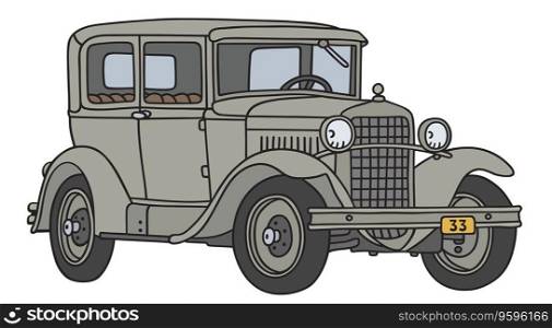 Gray vintage car vector image