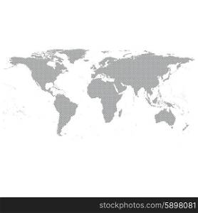 Gray World Map, light design vector illustration