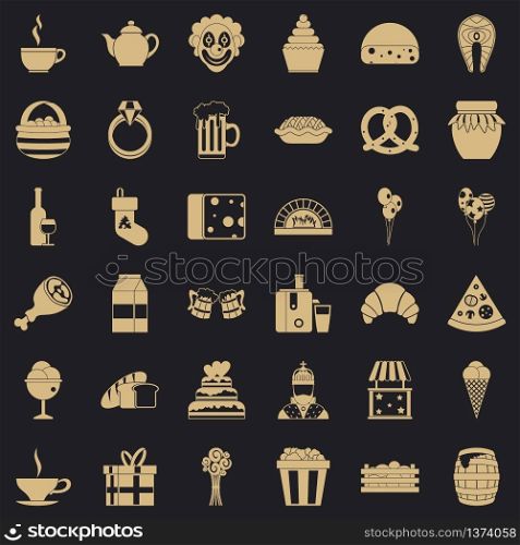 Great bounty icons set. Simple style of 36 great bounty vector icons for web for any design. Great bounty icons set, simple style
