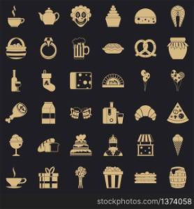 Great bounty icons set. Simple style of 36 great bounty vector icons for web for any design. Great bounty icons set, simple style