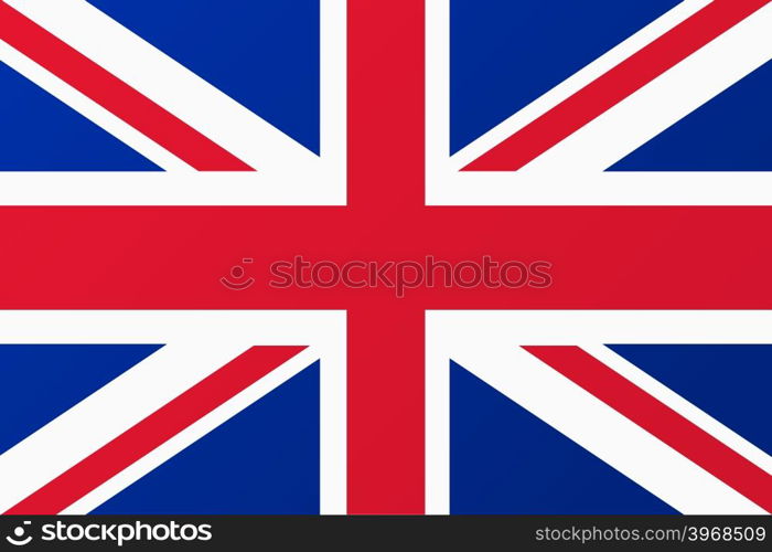 Great Britain, United Kingdom flag. Color style. Vector illustration