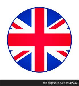 Great Britain, United Kingdom flag. Round shape