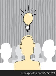 Great idea concept / Inspiration light bulb