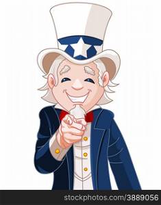 Great illustration of Uncle Sam pointing