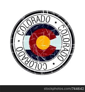 Great state of Colorado postal rubber stamp, vector object over white background