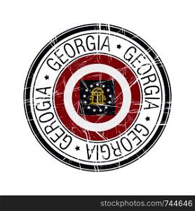 Great state of Georgia postal rubber stamp, vector object over white background