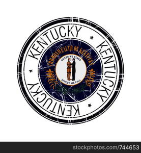 Great state of Kentucky postal rubber stamp, vector object over white background
