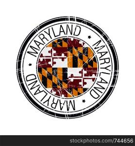 Great state of Maryland postal rubber stamp, vector object over white background