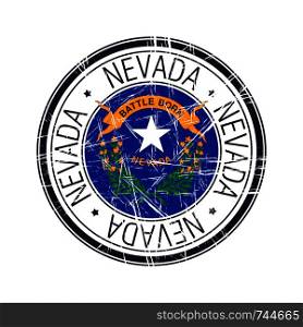 Great state of Nevada postal rubber stamp, vector object over white background