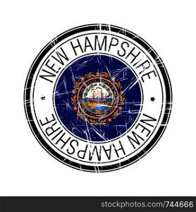 Great state of New Hampshire postal rubber stamp, vector object over white background