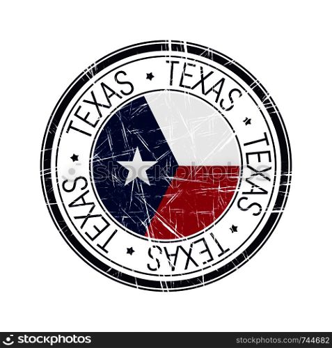 Great state of Texas postal rubber stamp, vector object over white background