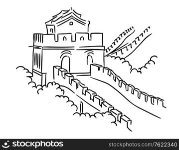 Great Wall in China for travel and journey industry design