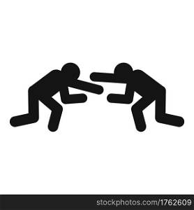 Greco-roman wrestling fight icon. Simple illustration of Greco-roman wrestling fight vector icon for web design isolated on white background. Greco-roman wrestling fight icon, simple style