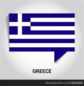 Greece flag design vector