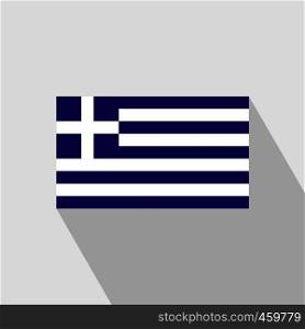 Greece flag Long Shadow design vector