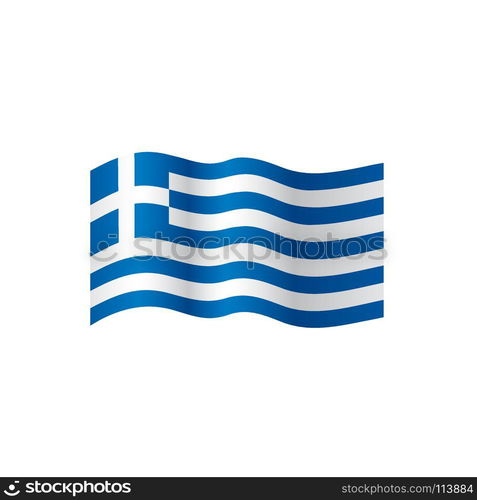 Greece flag, vector illustration. Greece flag, vector illustration on a white background