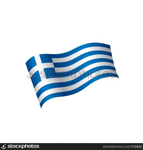 Greece flag, vector illustration. Greece flag, vector illustration on a white background