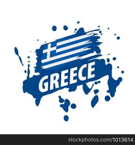Greece flag, vector illustration on a white background. Greece flag, vector illustration on a white background.