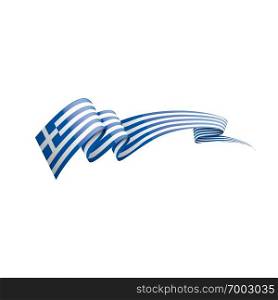 Greece flag, vector illustration on a white background. Greece flag, vector illustration on a white background.