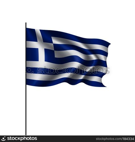 Greece flag, vector illustration on a white background. Greece flag, vector illustration