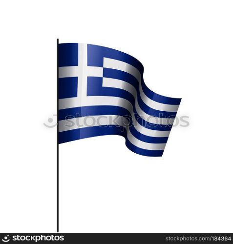 Greece flag, vector illustration on a white background. Greece flag, vector illustration