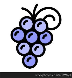 Greece grapes icon outline vector. Ancient temple. Roman palace color flat. Greece grapes icon vector flat