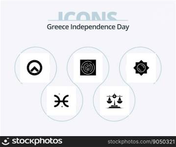 Greece Independence Day Glyph Icon Pack 5 Icon Design. . sunshine. seurity. sun. labyrinth