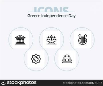 Greece Independence Day Line Icon Pack 5 Icon Design. olympic. greece. zodiac. games. greece