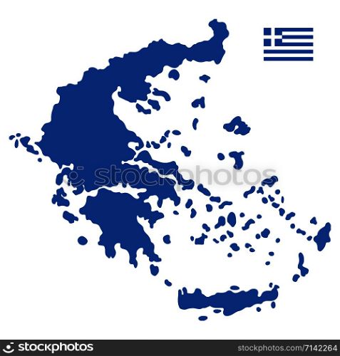 Greece map and flag vector illustration eps 10.. Greece map and flag vector illustration eps 10