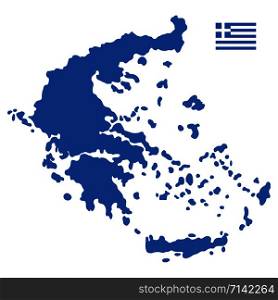 Greece map and flag vector illustration eps 10.. Greece map and flag vector illustration eps 10