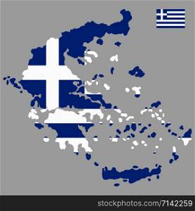 Greece map flag vector illustration eps 10.. Greece map flag vector illustration eps 10