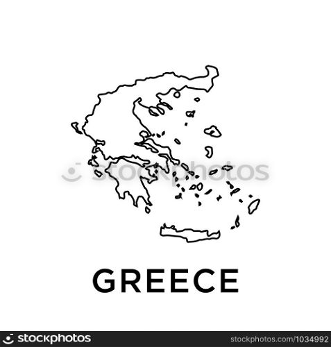 Greece map icon design trendy