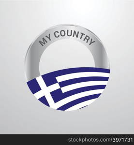 Greece My Country Flag badge