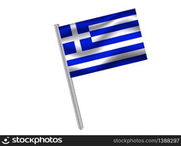 Greece National flag. original color and proportion. Simply vector illustration background, from all world countries flag set for design, education, icon, icon, isolated object and symbol for data visualisation