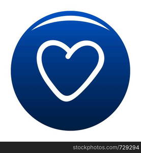 Greedy heart icon. Simple illustration of greedy heart vector icon for any design blue. Greedy heart icon vector blue