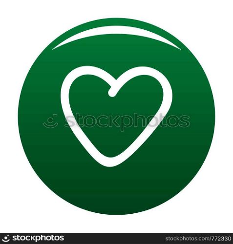 Greedy heart icon. Simple illustration of greedy heart vector icon for any design green. Greedy heart icon vector green