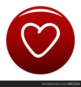 Greedy heart icon. Simple illustration of greedy heart vector icon for any design red. Greedy heart icon vector red