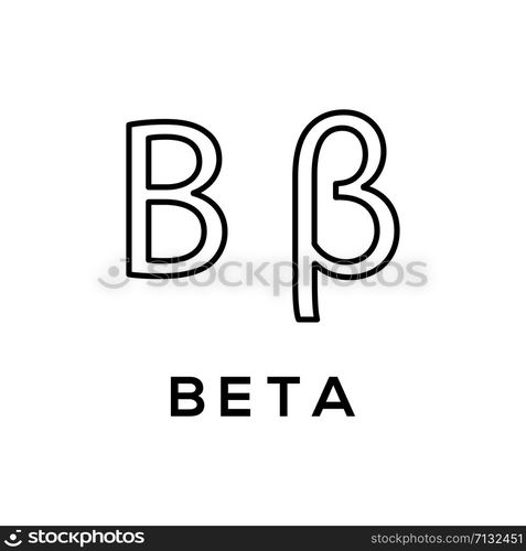 Greek alphabet : beta signage icon