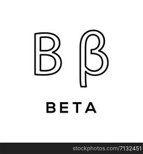 Greek alphabet : beta signage icon